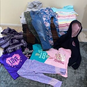 Girls Size 7/8 Casual Prints Outfit Bundle